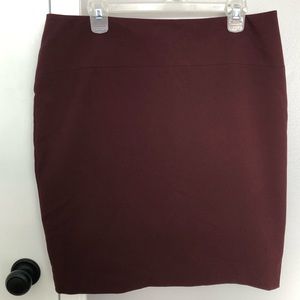 Maroon Pencil Skirt